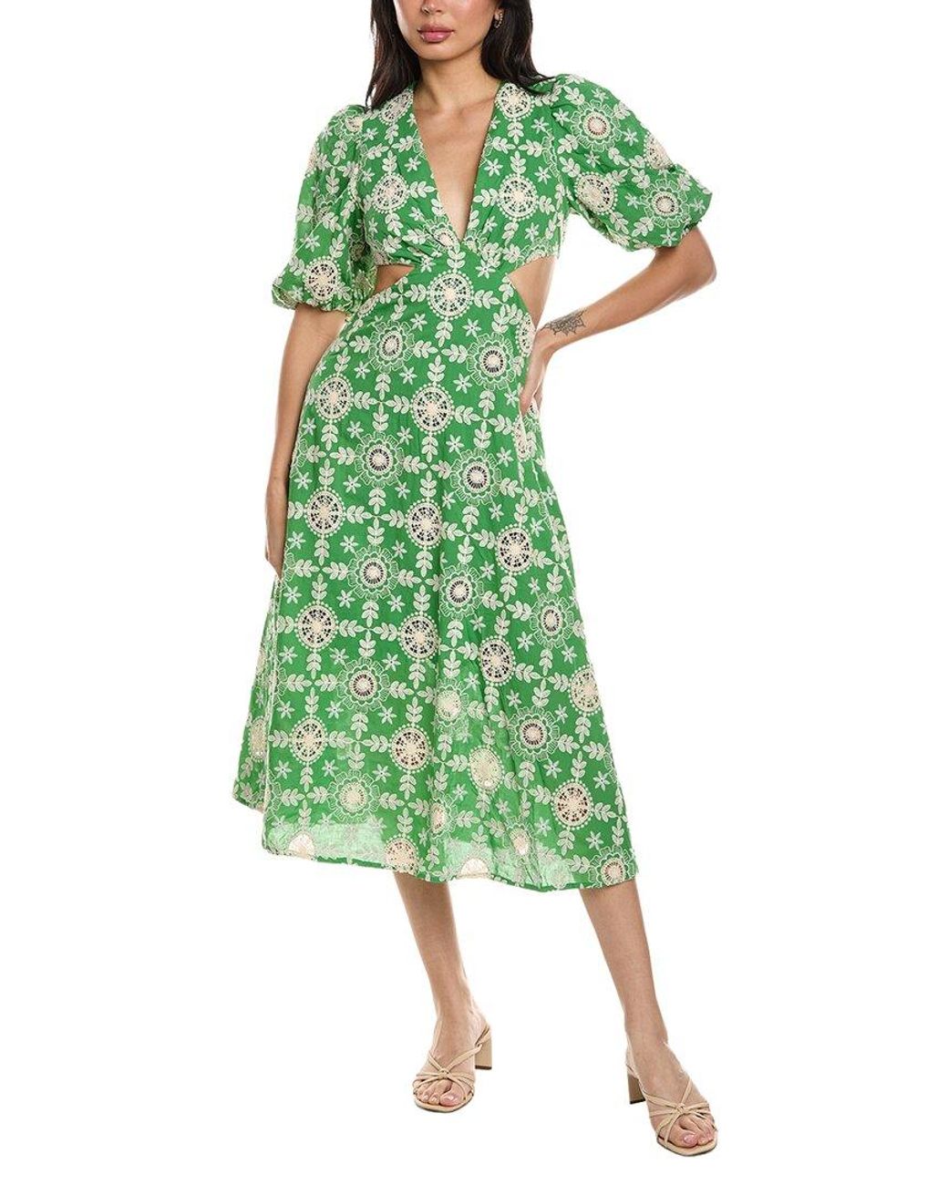 Seraphin Green Midi Dress