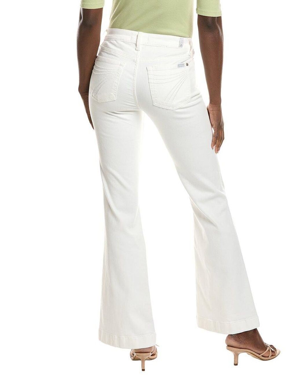 7 For All Mankind White Modern Dogo Tailorless Jean