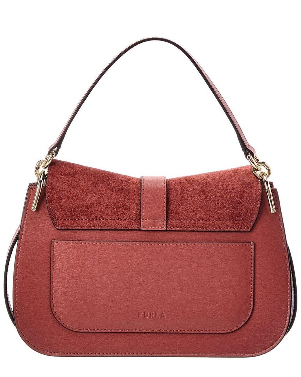 Furla Red Flow Medium Leather Top Handle