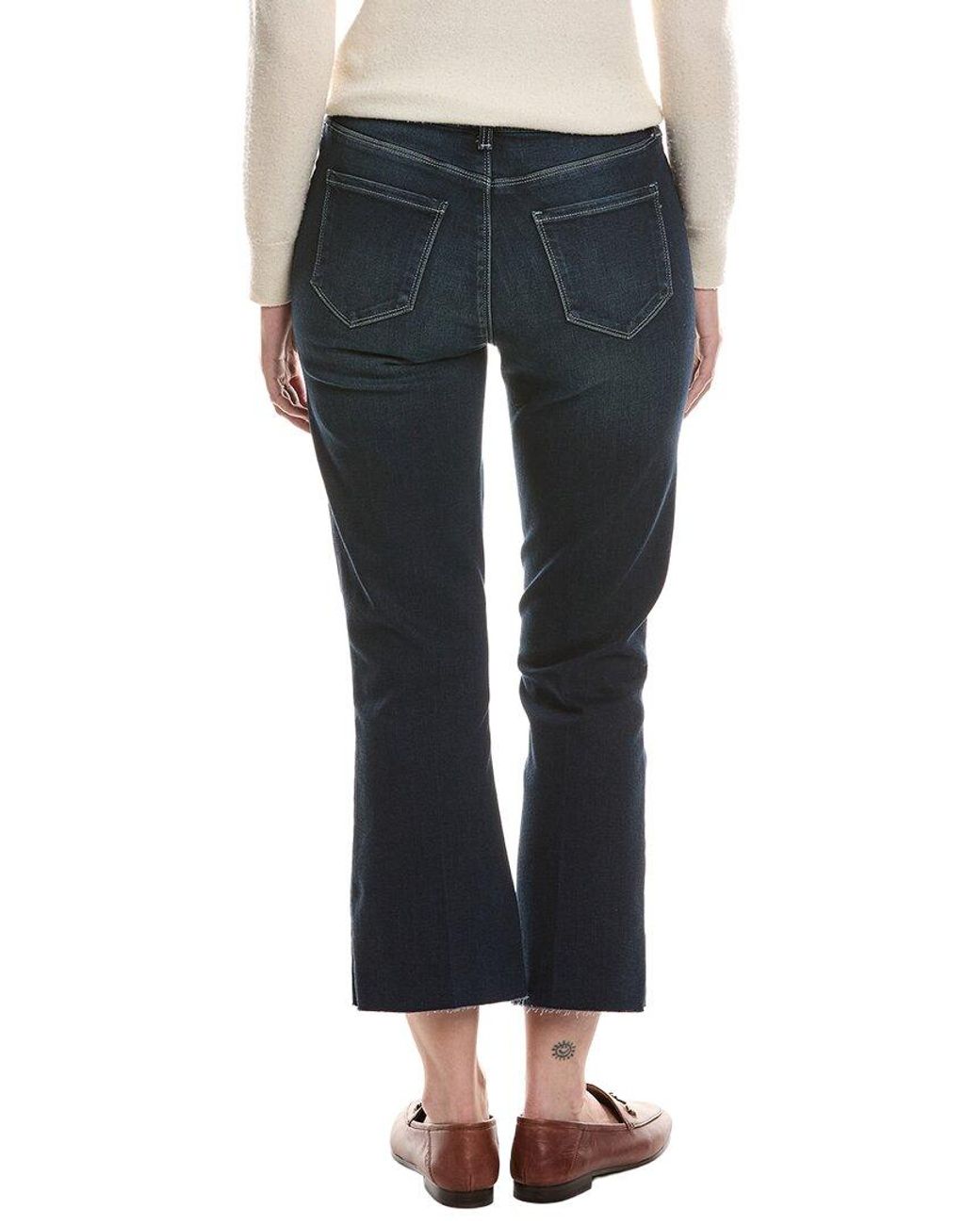 L'Agence Blue Kendra High-Rise Crop Flare