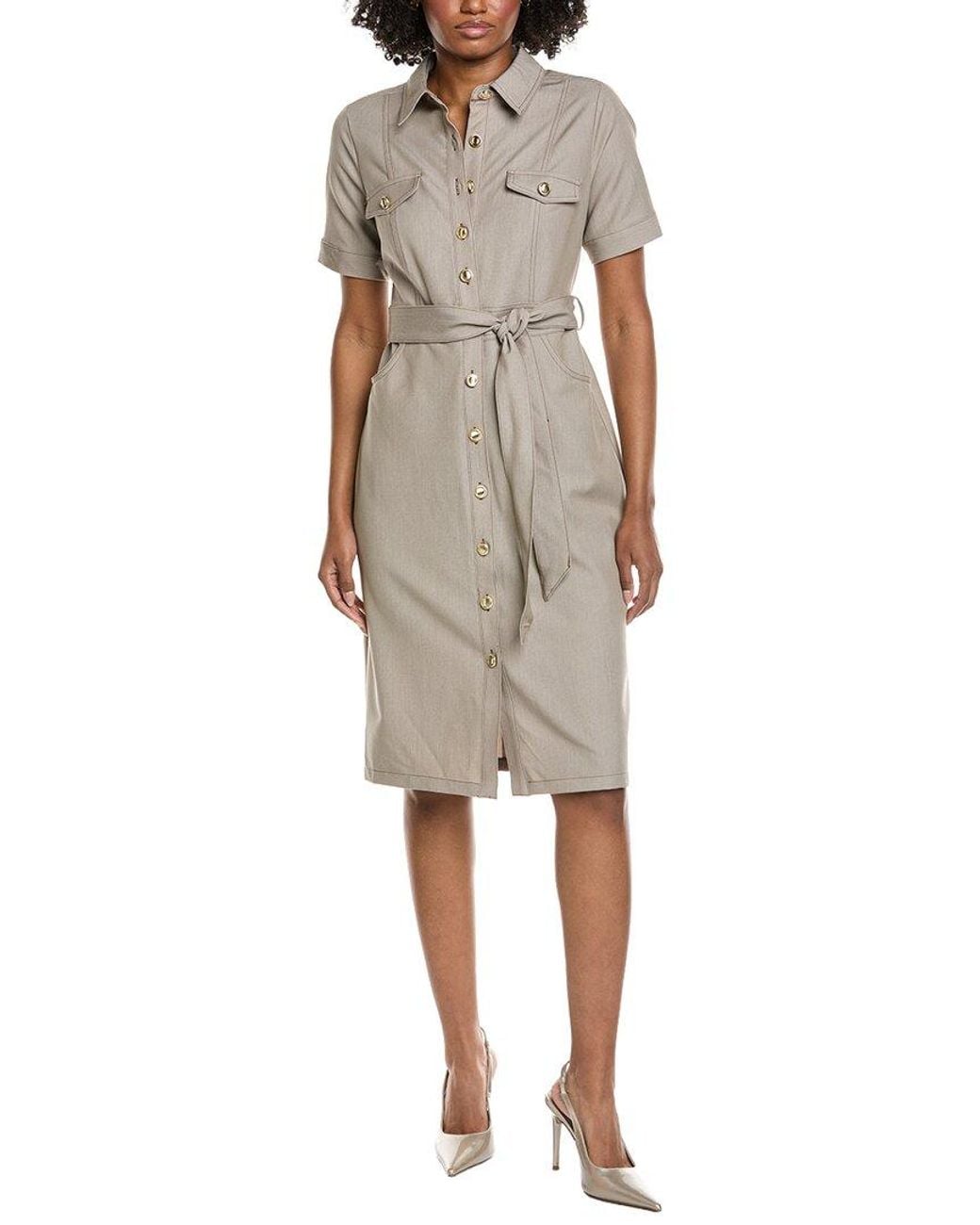 Nanette Lepore Natural Midi Shirtdress