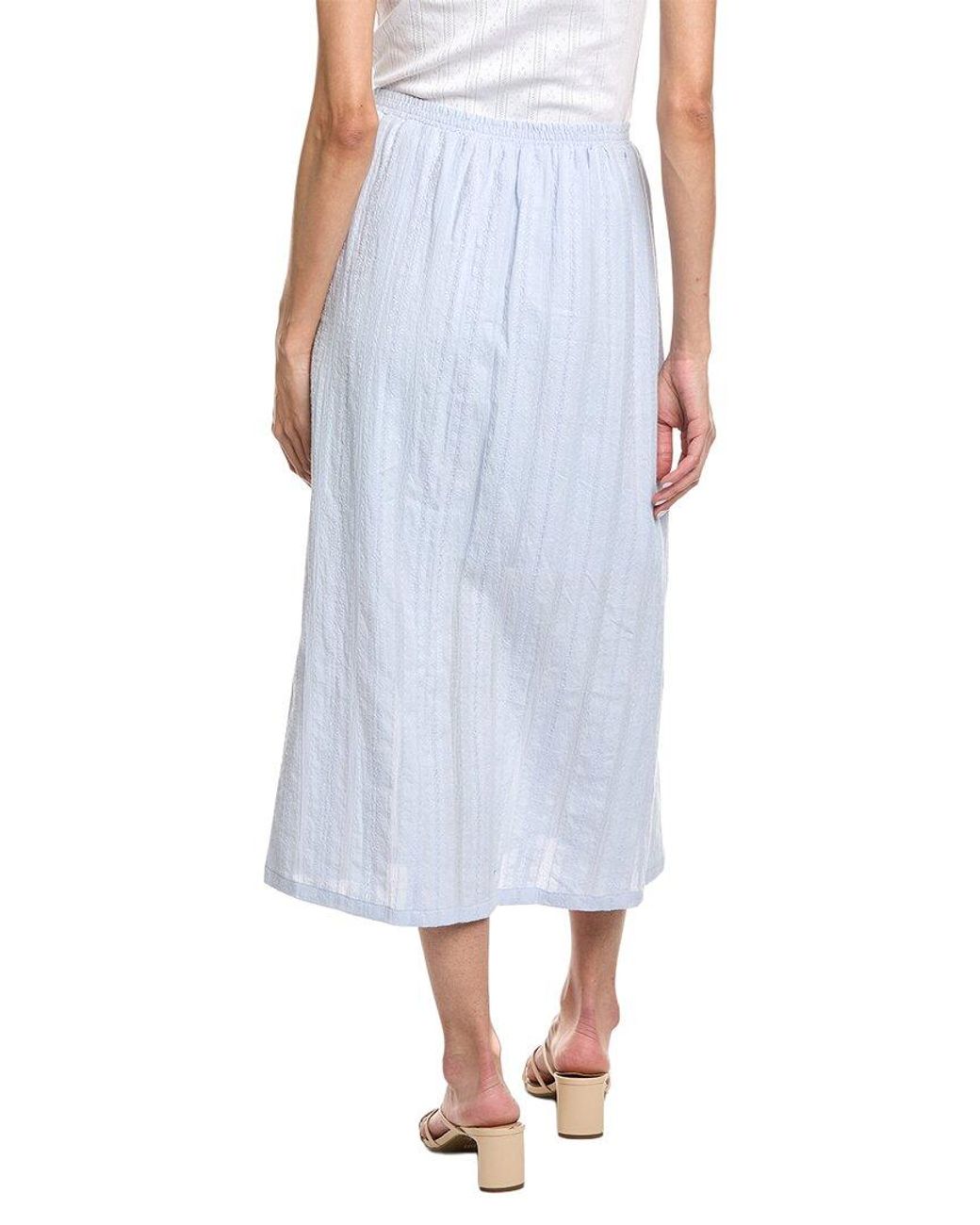 Splendid Blue Woven Jacquard Midi Skirt