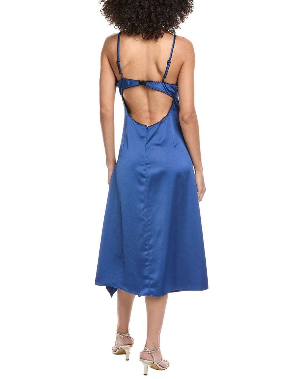 Sandro Blue Woven Midi Dress