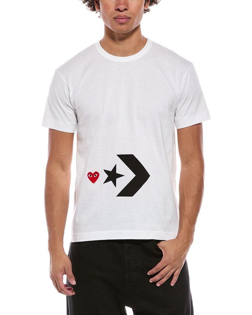 COMME DES GARÇONS PLAY White Play Together Converse T-Shirt for men
