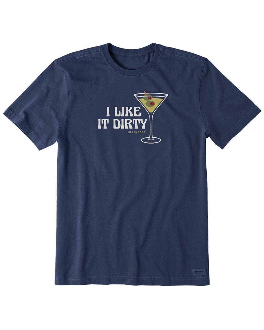 Life Is Good. Blue Crusher T-Shirt for men