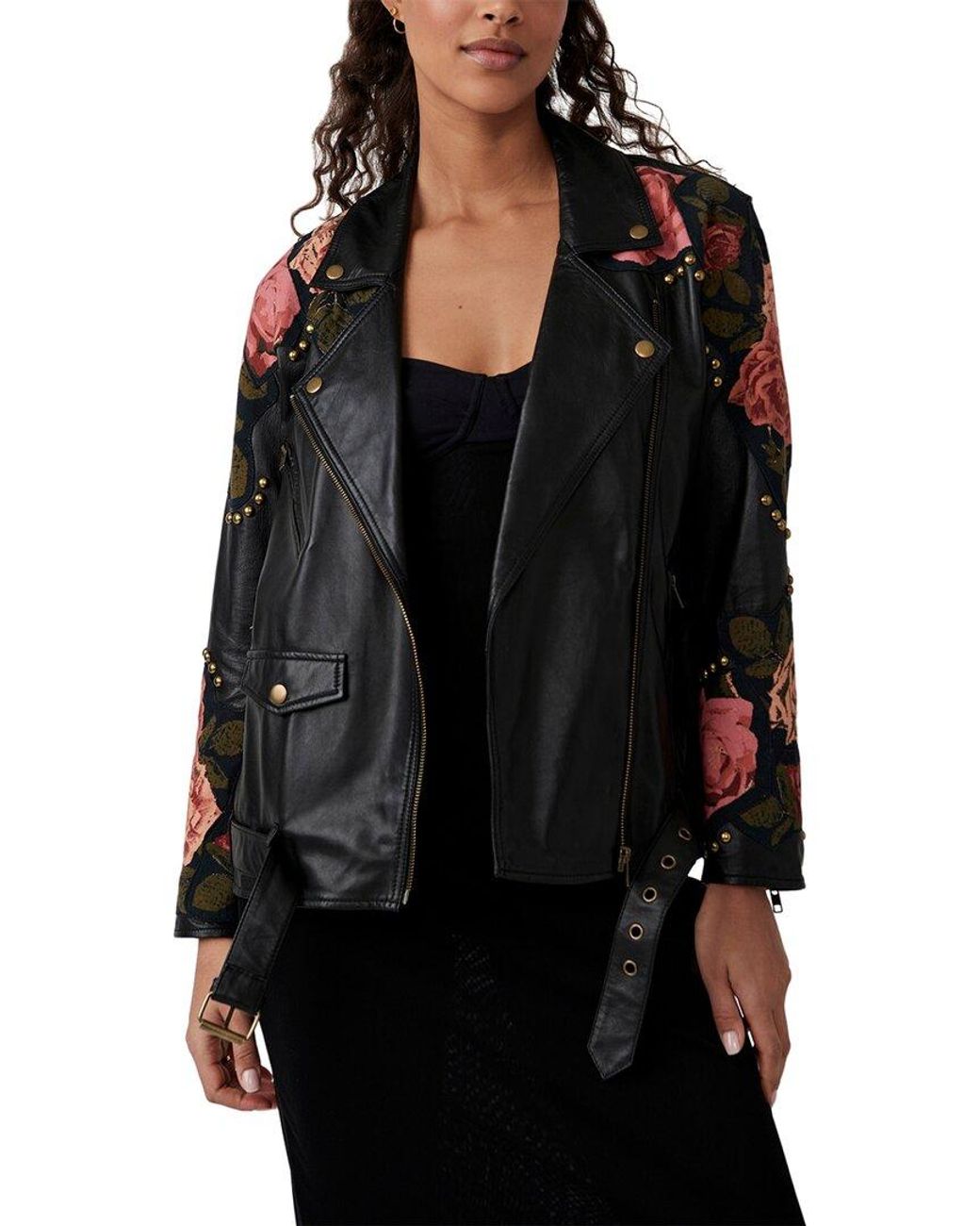 Free people leather moto jacket best sale