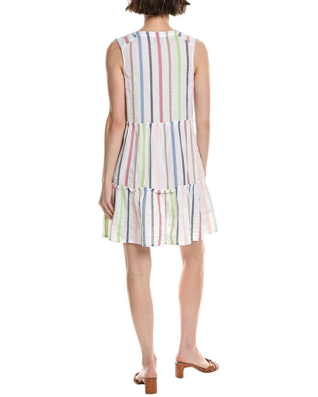 Michael Stars White Anna Tiered Mini Dress