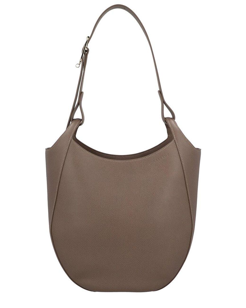 Longchamp Brown Le Foulonne L Leather Hobo Bag