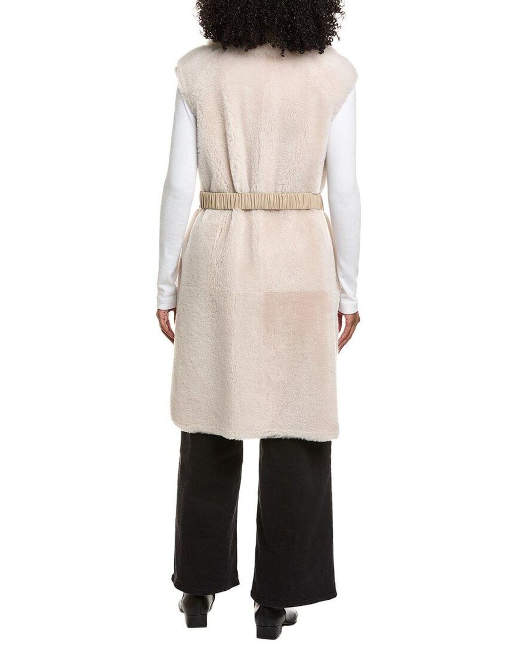 Bogner Natural Palma Reversible Shearling Vest