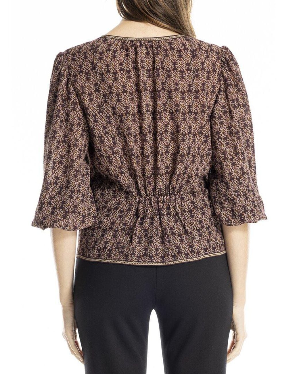Max Studio Black Peplum Top