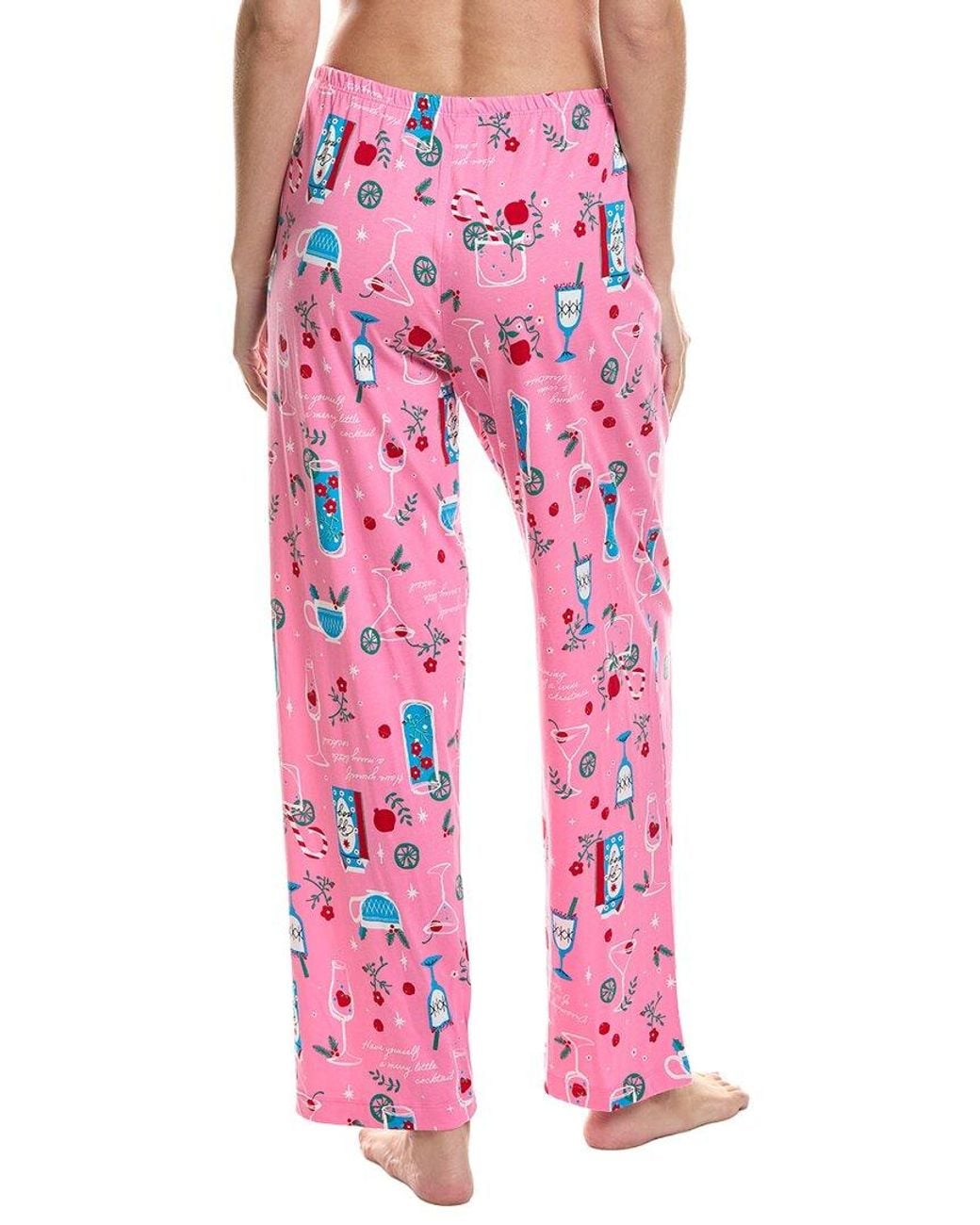 Hue Pink Merry Cocktails Long Pajama Pant
