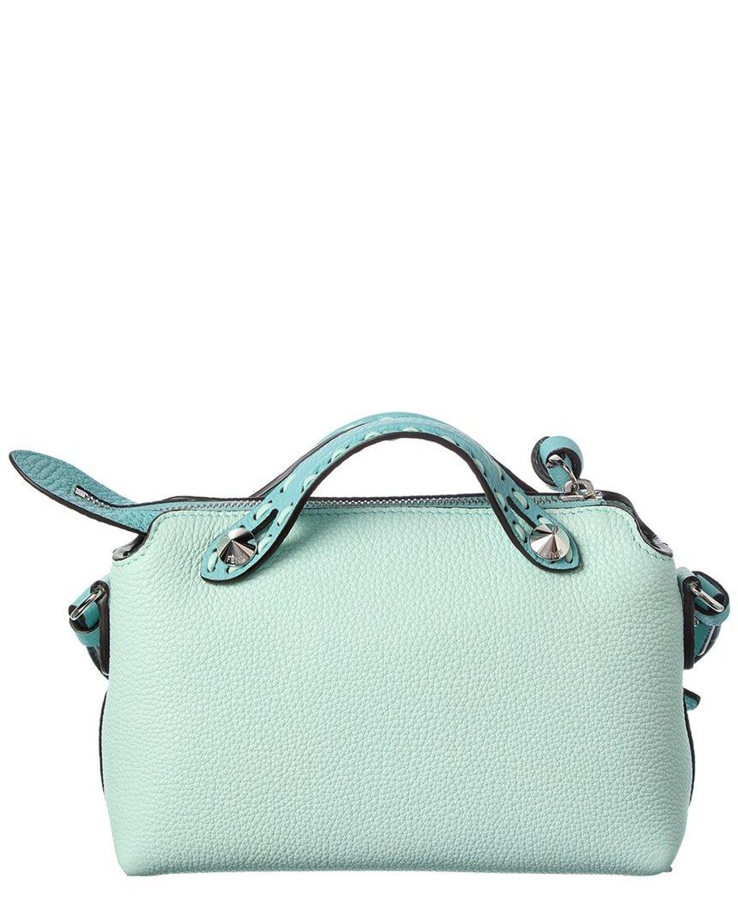 Fendi Blue By The Way Selleria Mini Leather Satchel
