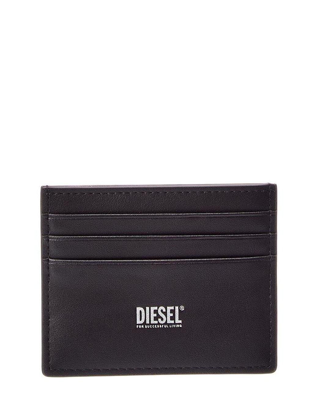 DIESEL Black Card Holder for men
