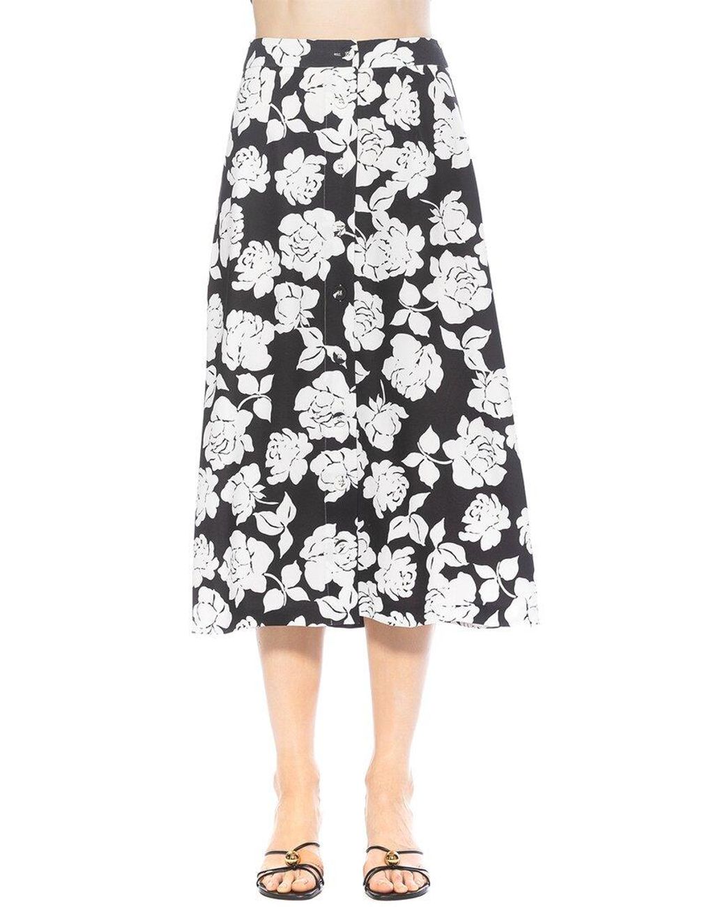 Alexia Admor White Zephyr Midi Skirt