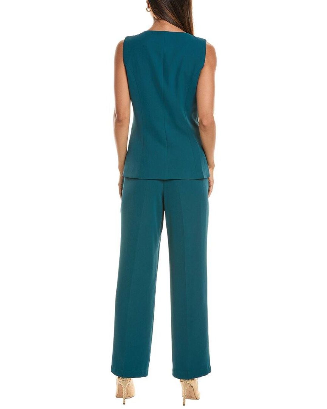 Pascale La Mode Blue 2Pc Premium Vest & Pant Set