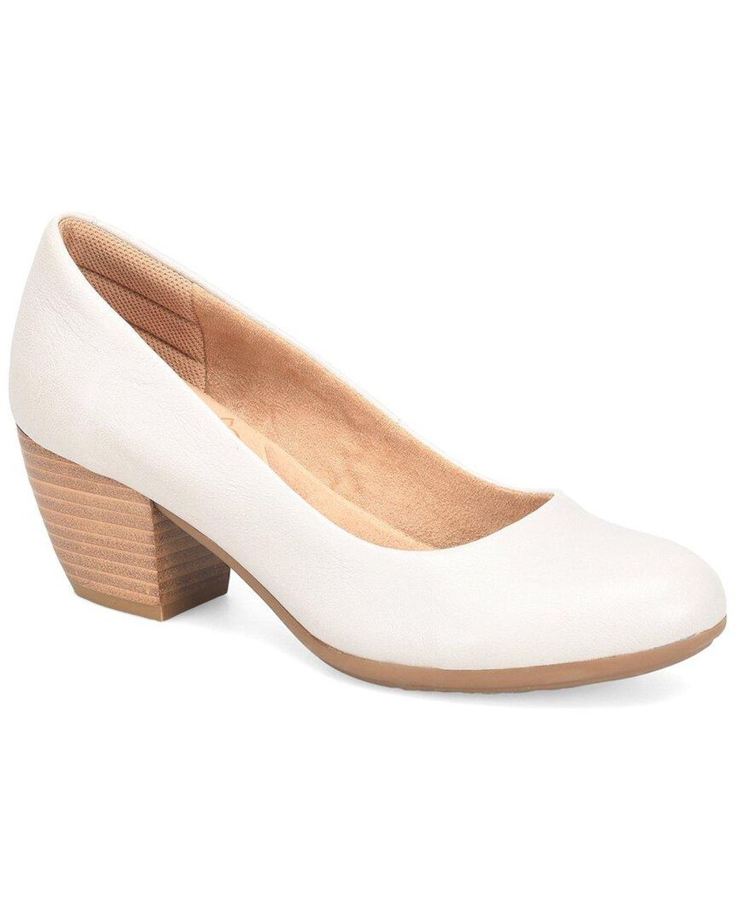 Comfortiva White Amora Leather Pump