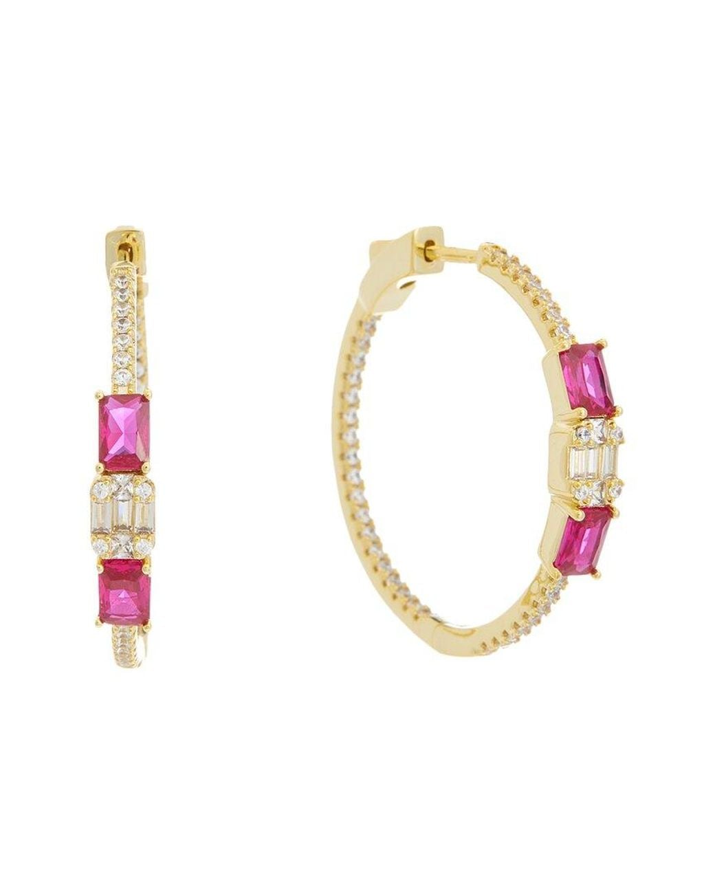 Juvell White 18K Plated Topaz Cz Earrings
