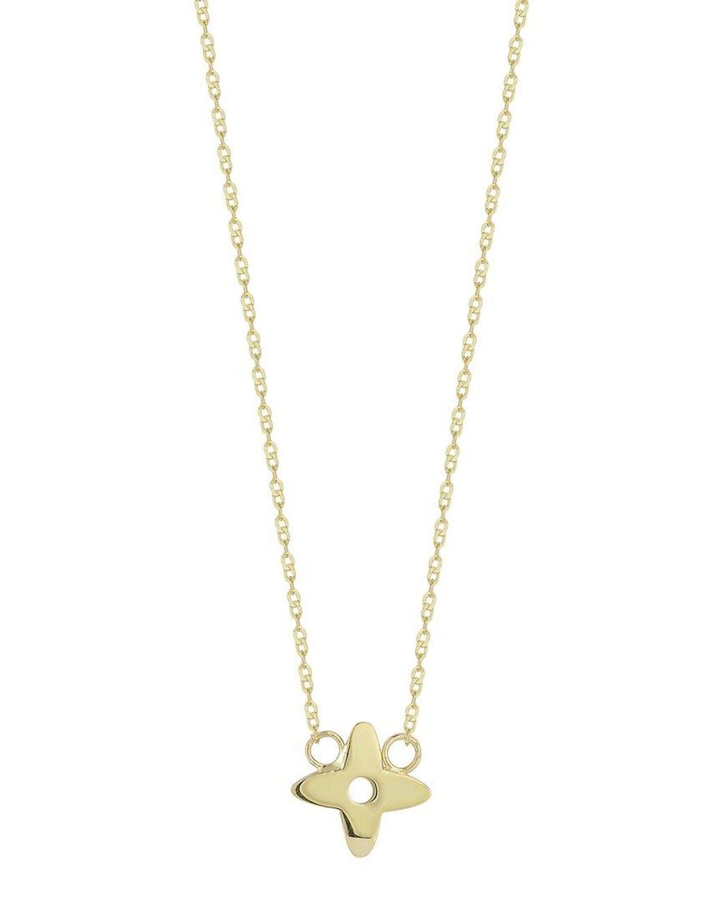 Ember Fine Jewelry Metallic 14k Flower Necklace