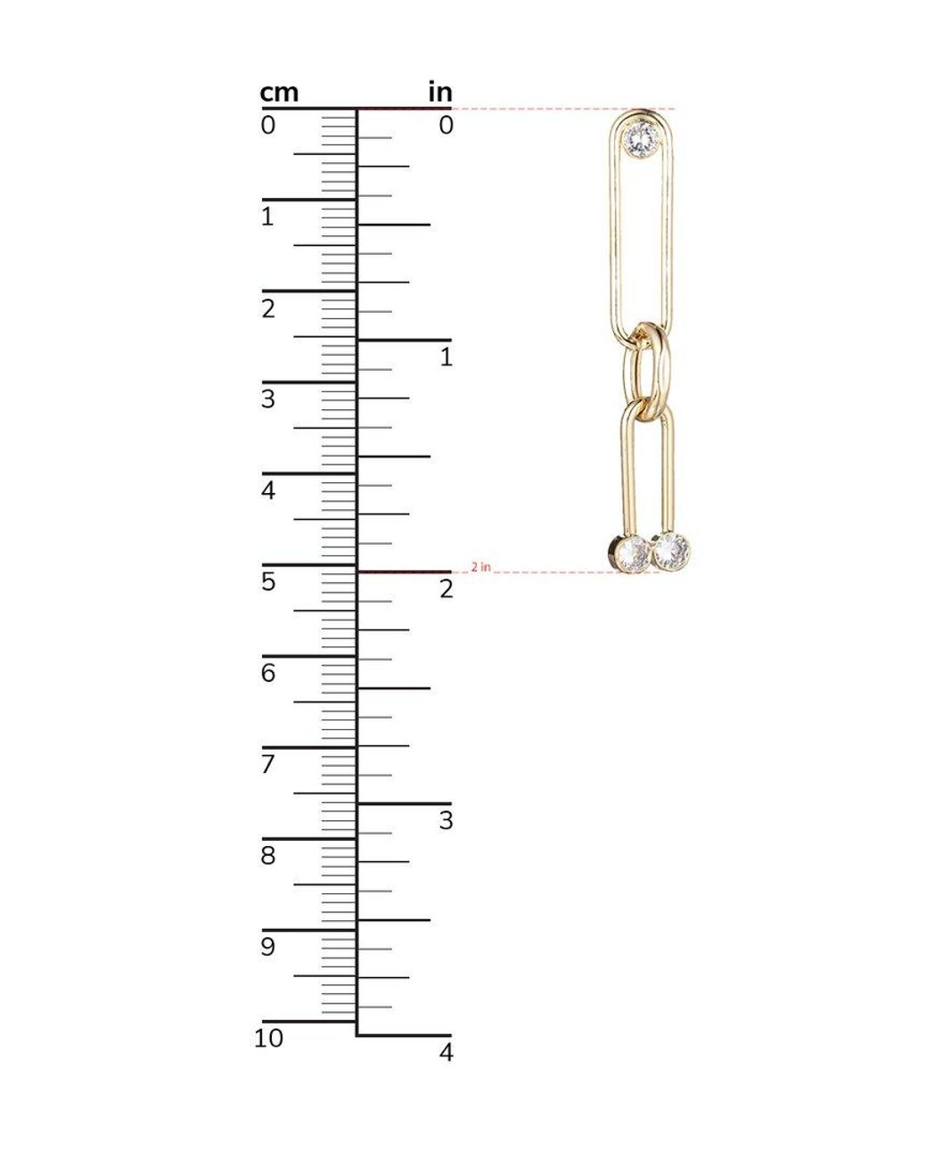 Eye Candy LA White Elizabeth Cz Earrings