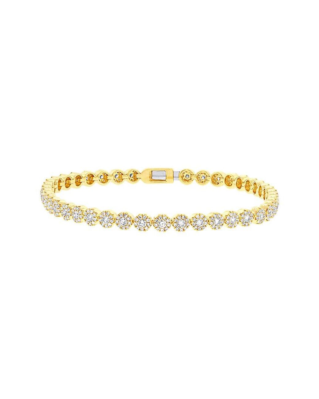 Diana M Metallic Fine Jewelry 14k 2.21 Ct. Tw. Diamond Bangle