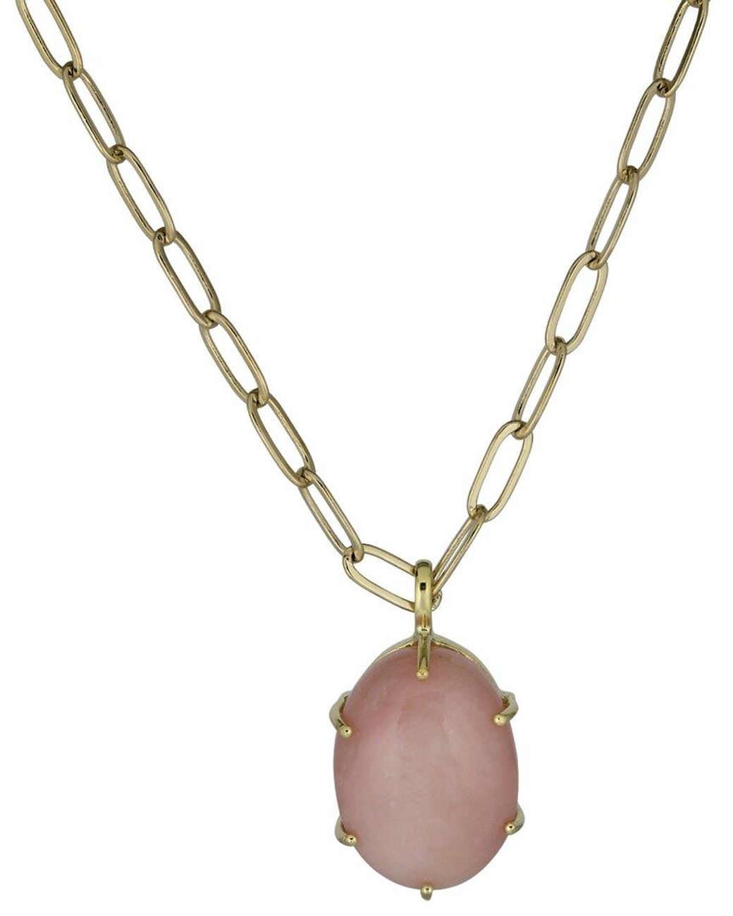 Rachel Reinhardt Jewelry Metallic 14K Plated Opal Necklace