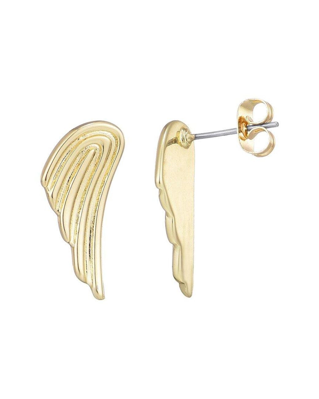 Adornia White 14K Plated Winged Earrings
