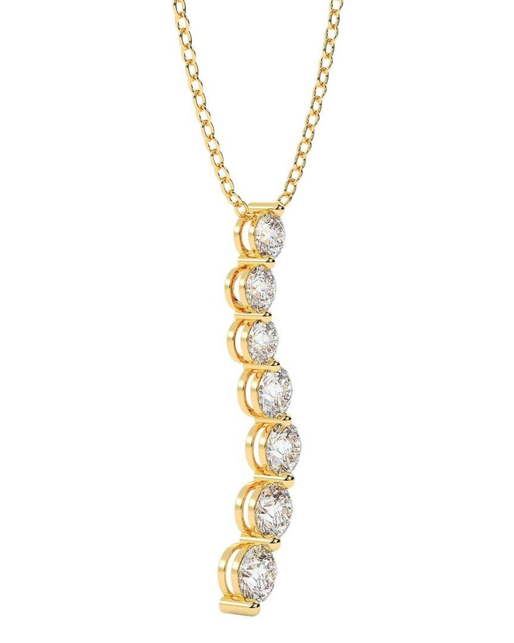 Diamond Select Cuts Metallic 14K 1.00 Ct. Tw. Diamond Pendant Necklace