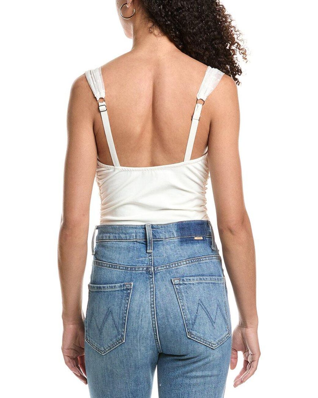 Free People Blue Double Take Bodysuit