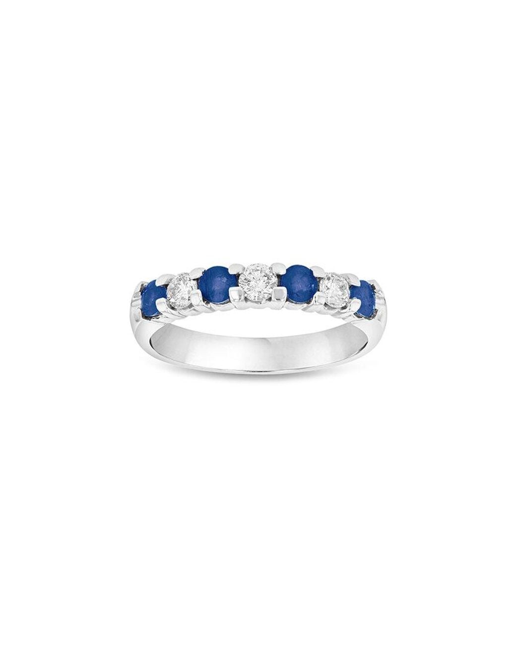 Diana M Blue Fine Jewelry 14k 0.78 Ct. Tw. Diamond & Sapphire Ring