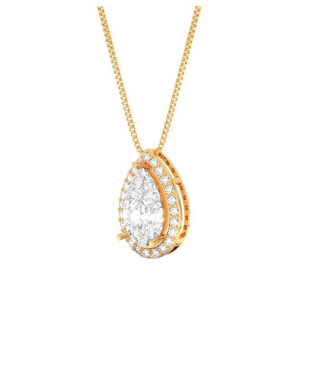 Amairah White 14K Rose 2.00 Ct. Tw. Lab-Grown Diamond Pendant Necklace