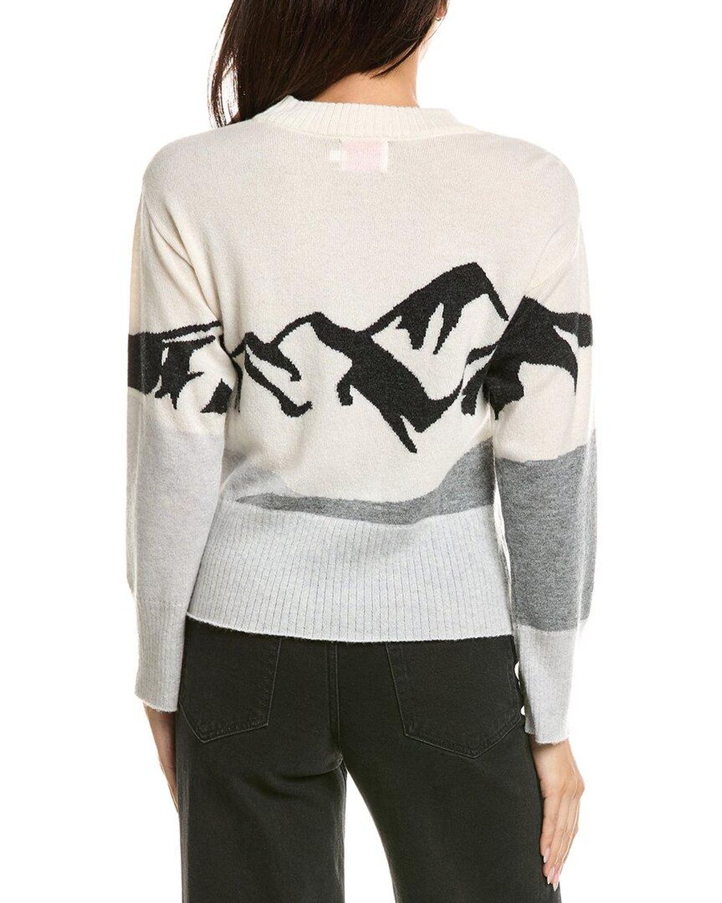 Brodie Cashmere Gray Mountain Crewneck Wool & Cashmere-Blend Sweater