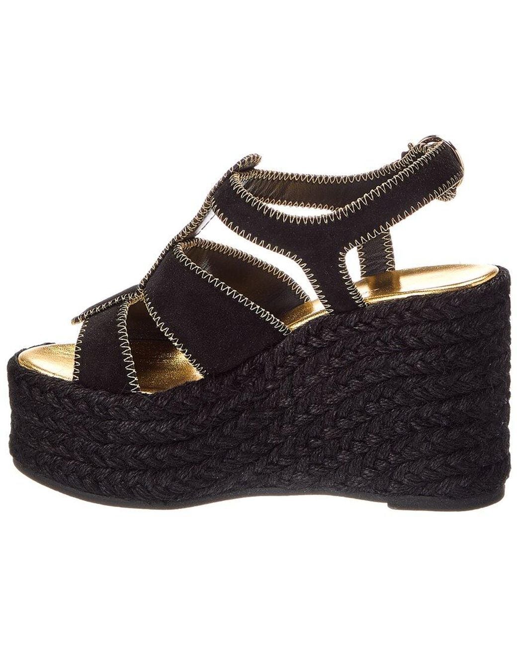 Ferragamo Black Renee Suede Sandal