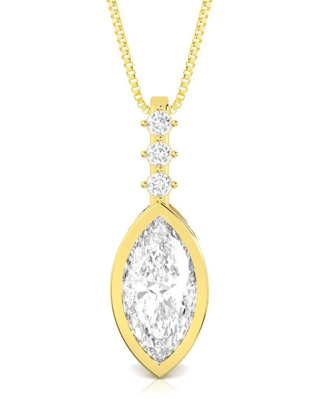 Amairah Metallic 14K 2.00 Ct. Tw. Lab-Grown Diamond Pendant Necklace