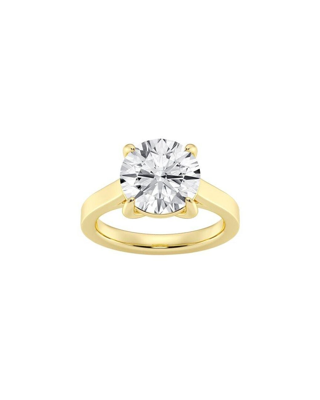 Lab Grown Diamonds Metallic 14K 7.00 Ct. Tw. Lab-Grown Diamond Solitaire Engagement Ring