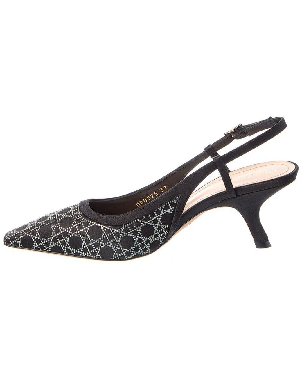 Dior Metallic Capture Leather Slingback Pump