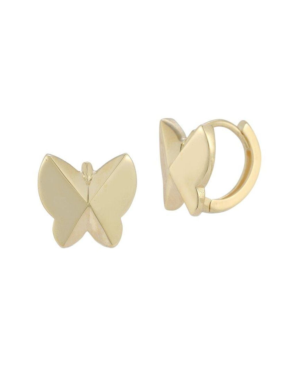 Ember Fine Jewelry White 14k Butterfly Huggie Earrings
