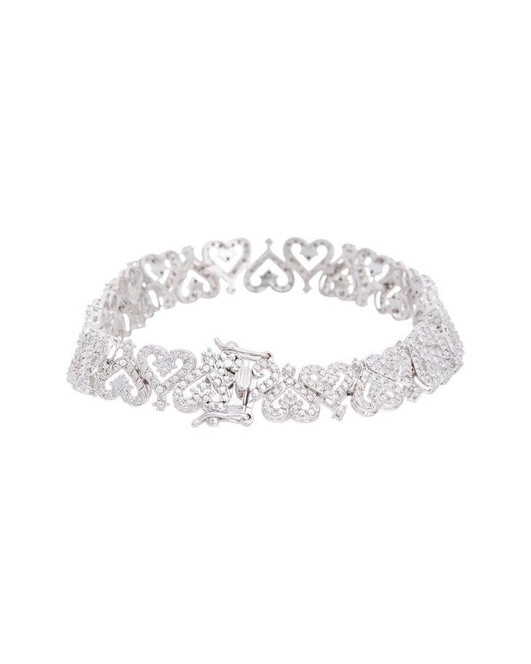 Jaclyn Smith White Platinum Plated 1.00 Ct. Tw. Lab-Grown Moissanite Bracelet