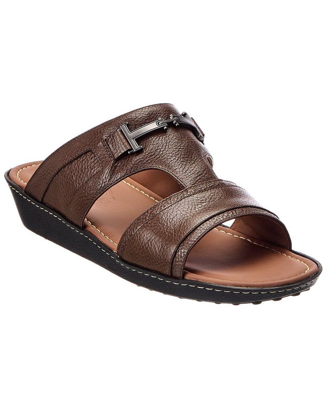 Tod's Brown Leather Sandal for men