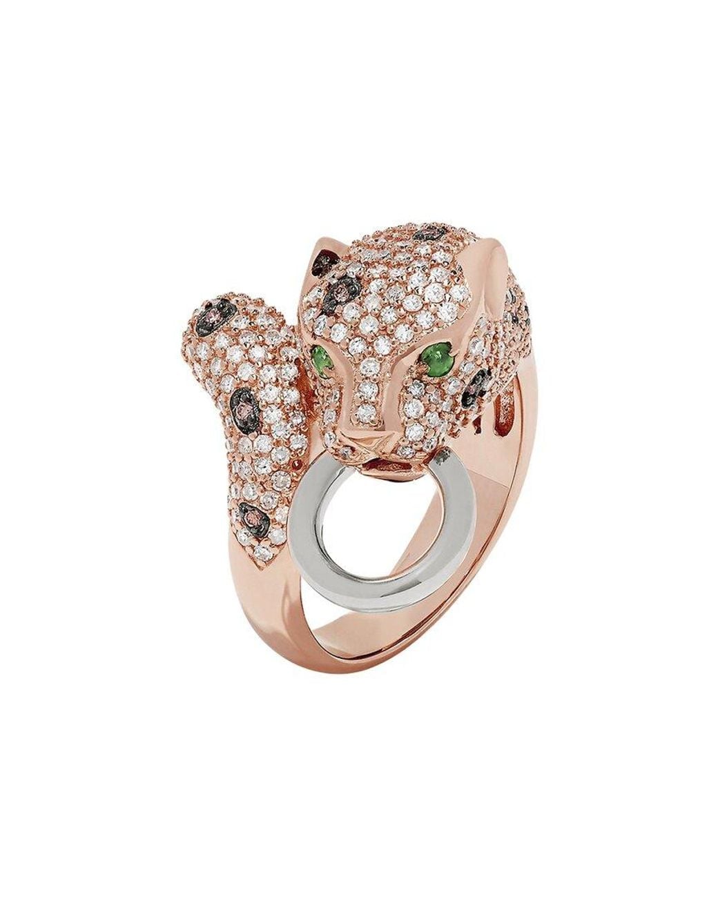 Effy Fine Jewelry White 14K 1.34 Ct. Tw. Diamond & Emerald Ring