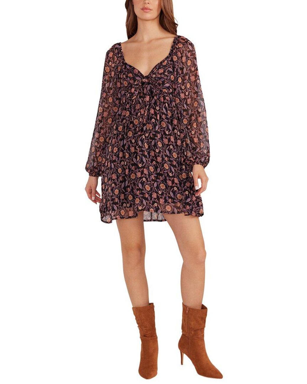 MINKPINK Red Regal Babydoll Mini Dress