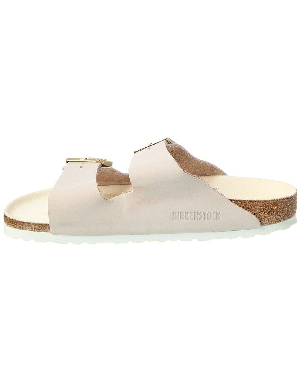 Birkenstock White Arizona Narrow Leather Sandal