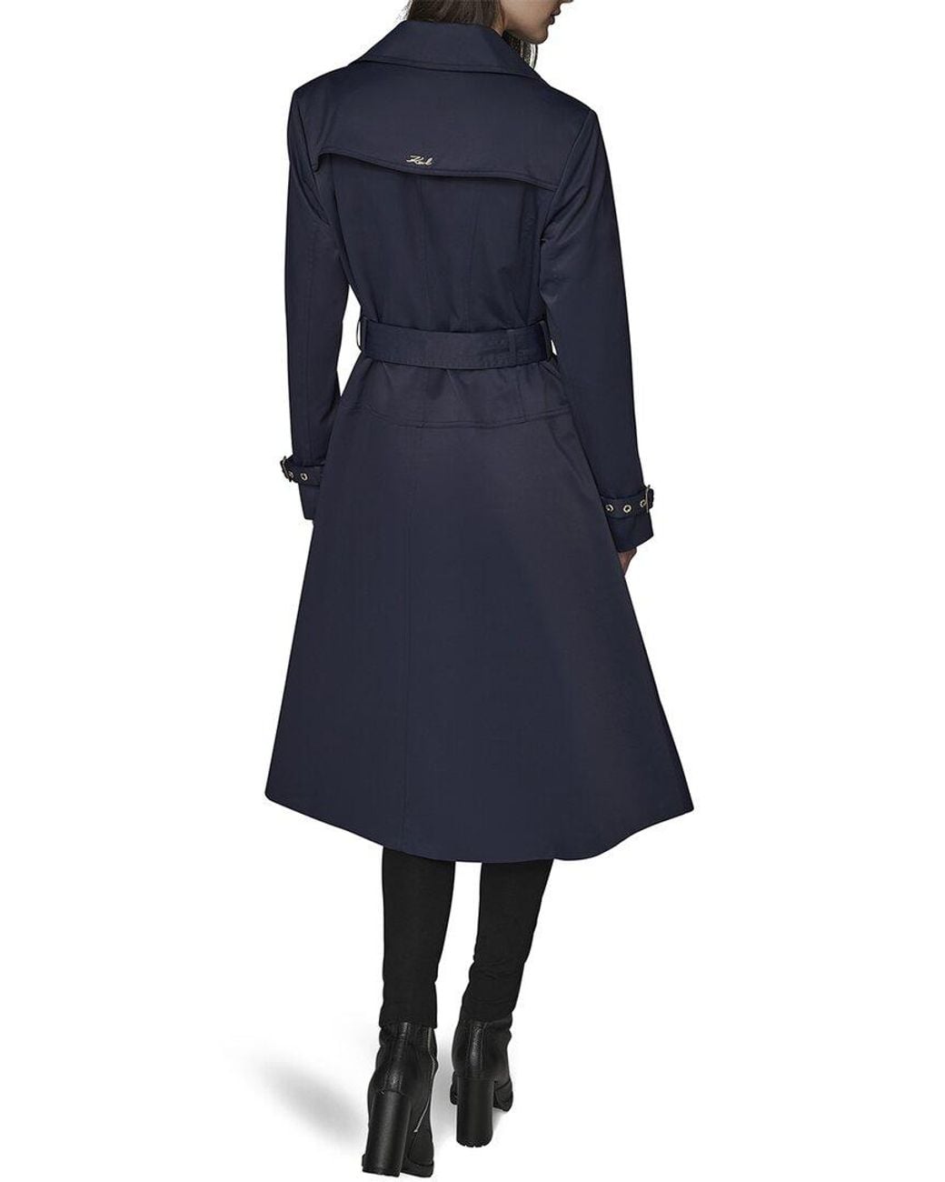 Karl Lagerfeld Blue Trench Coat