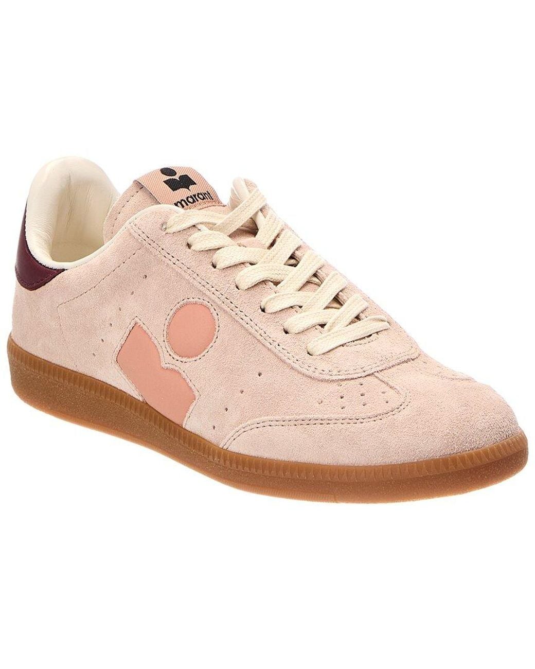 Isabel Marant Pink Logo Suede Sneaker