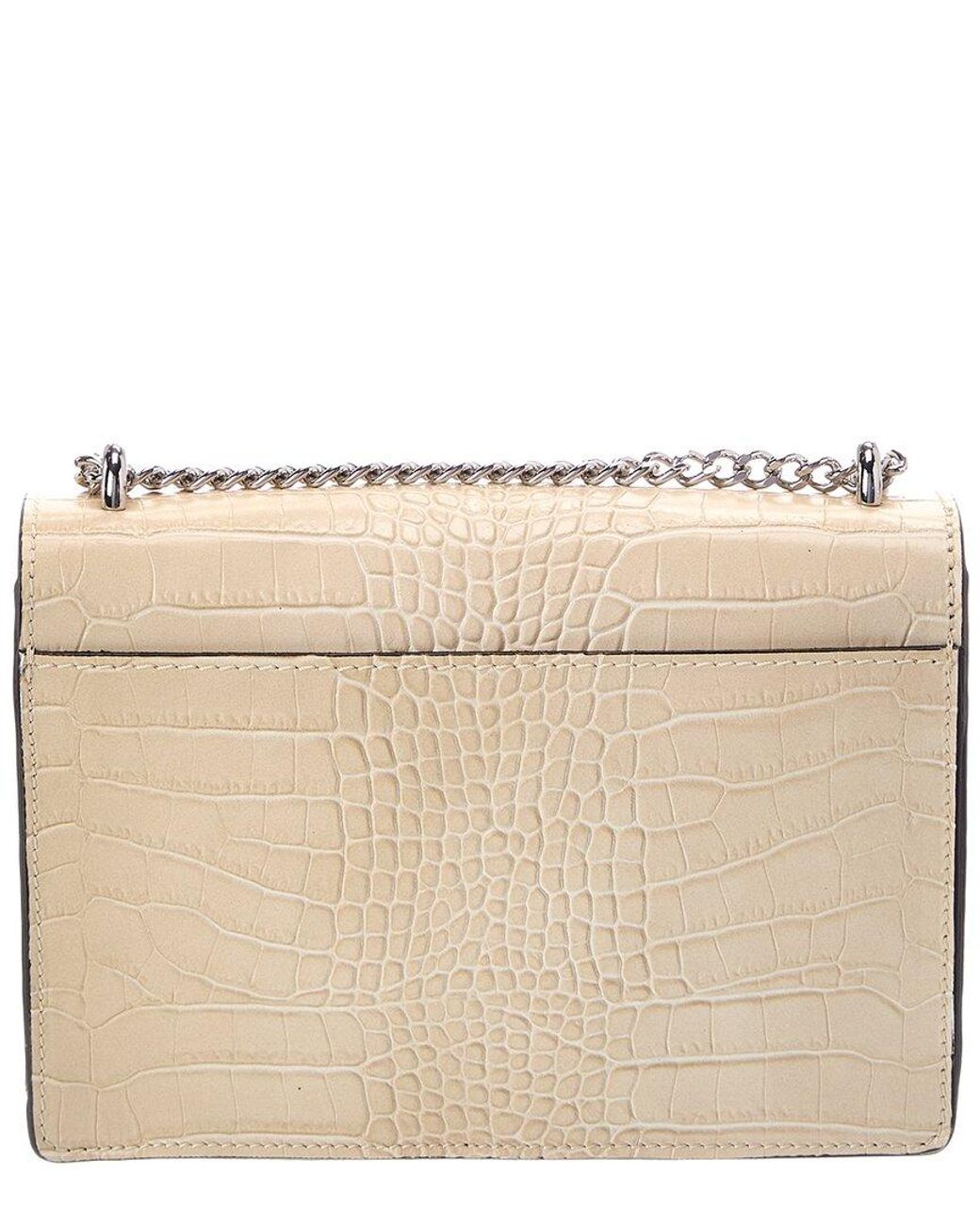 Italian Leather Natural Natalie Leather Top Handle Bag