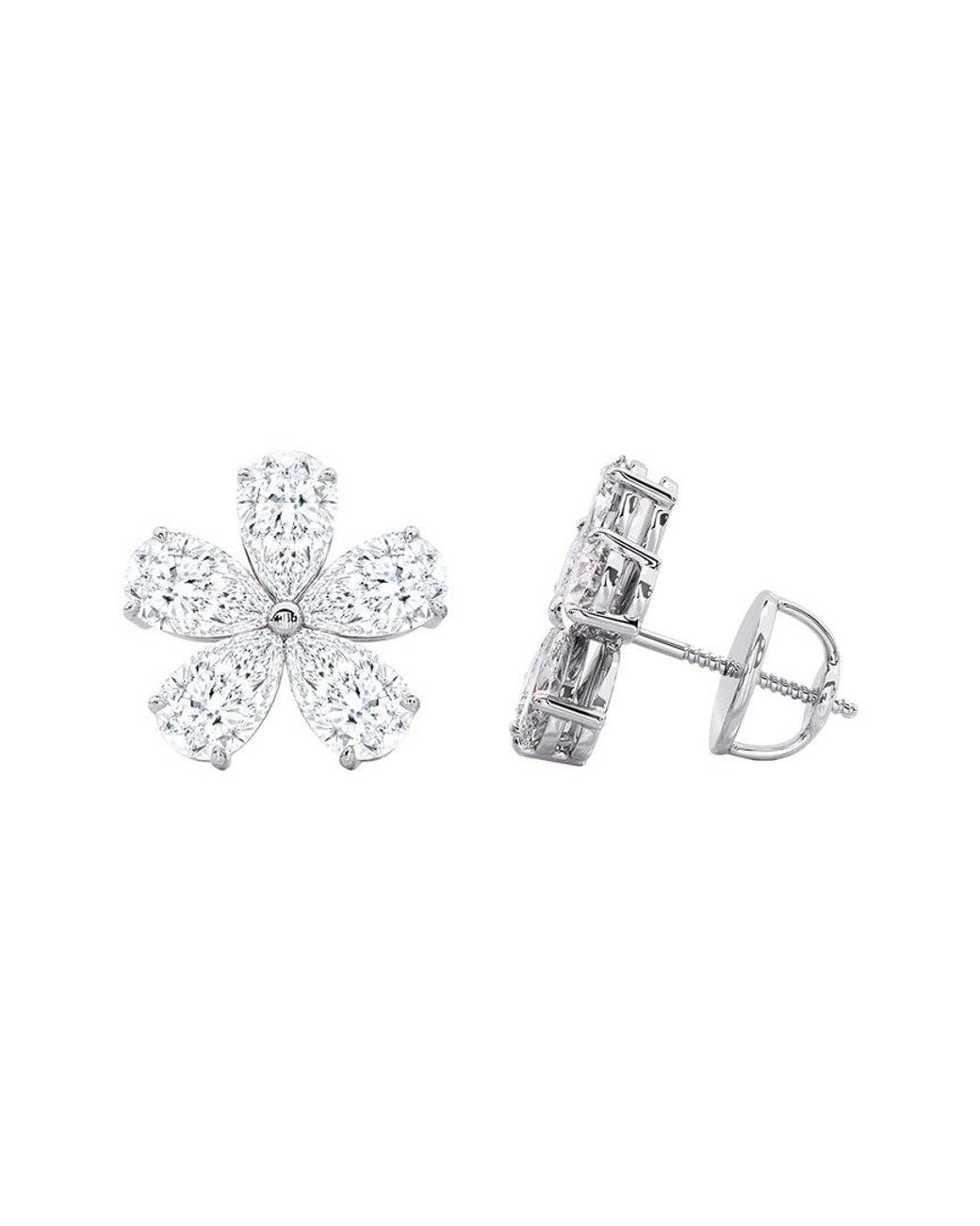 Lab Grown Diamonds White 14K 9.00 Ct. Tw. Lab-Grown Diamond Earrings