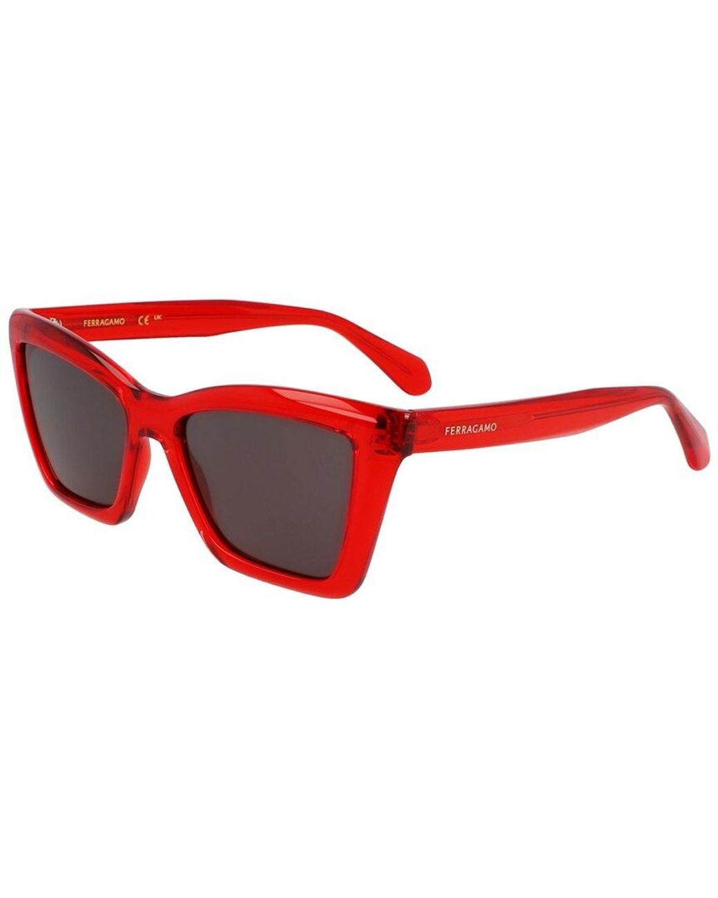 Ferragamo Red Logo 53Mm Sunglasses