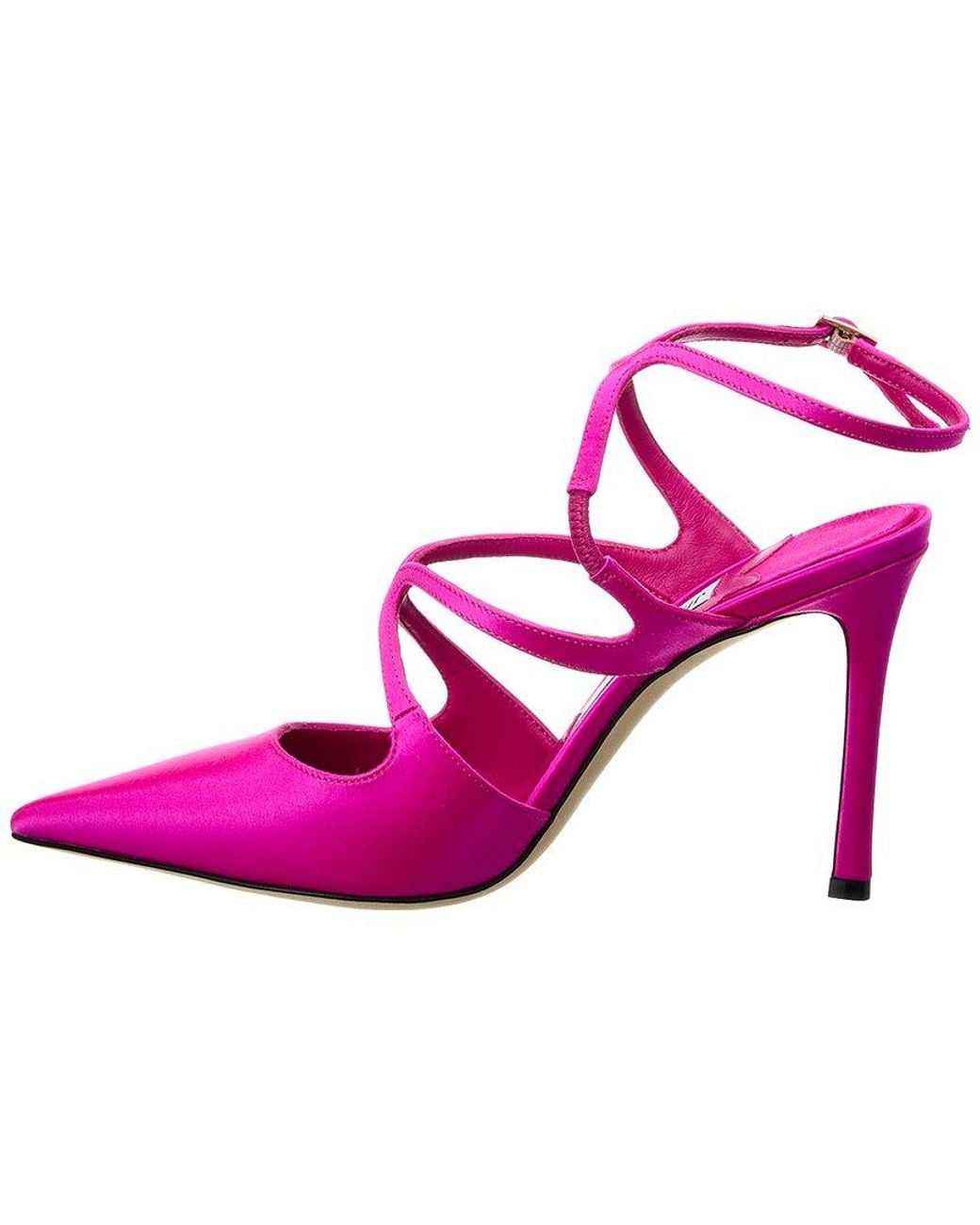 Jimmy Choo Pink Azia 95 Satin Pump
