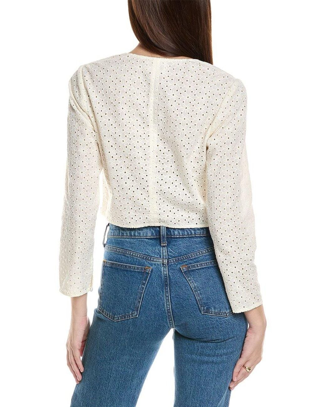 FRAME Blue Frame Eyelet Jacket