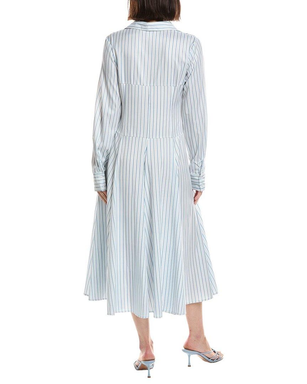 HL Affair Blue Long Sleeve Midi Dress