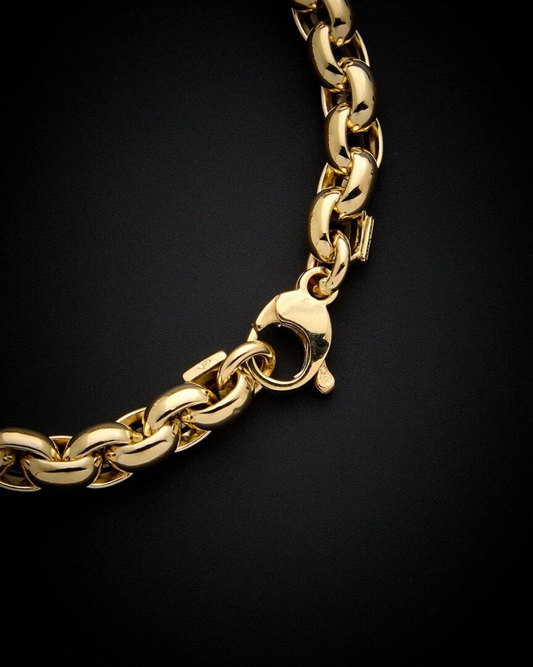 Italian Gold Black 14k Rolo Bracelet